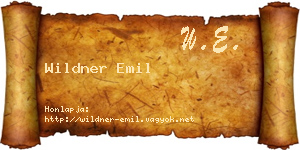 Wildner Emil névjegykártya